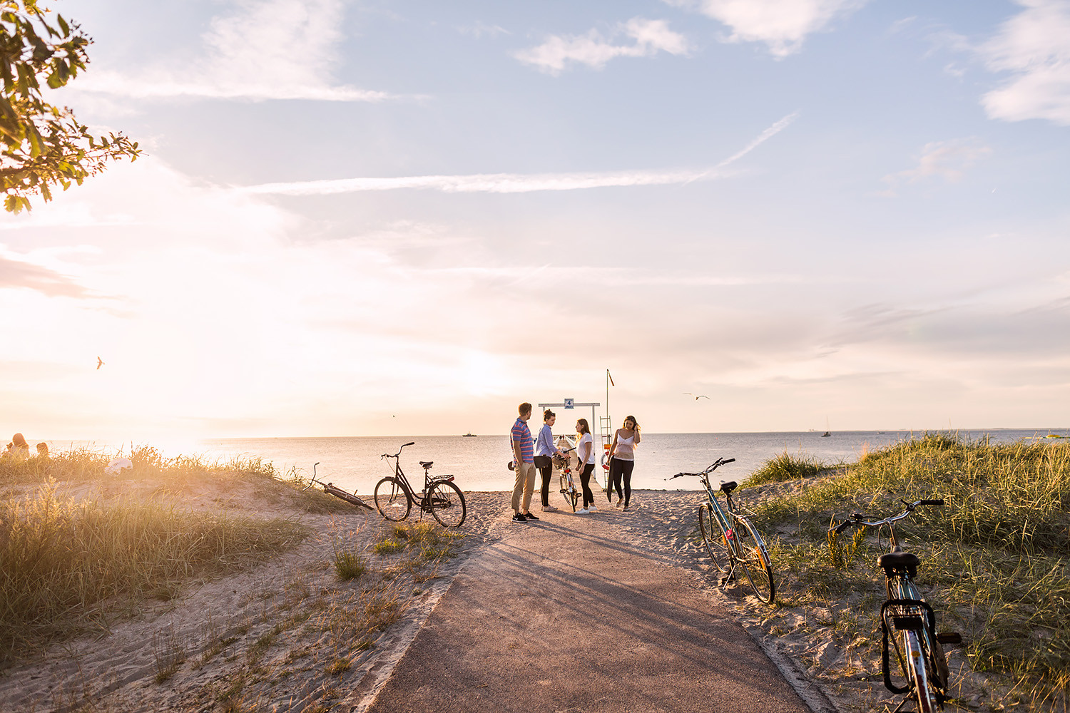 People at the Ribersborg beach in Malmö