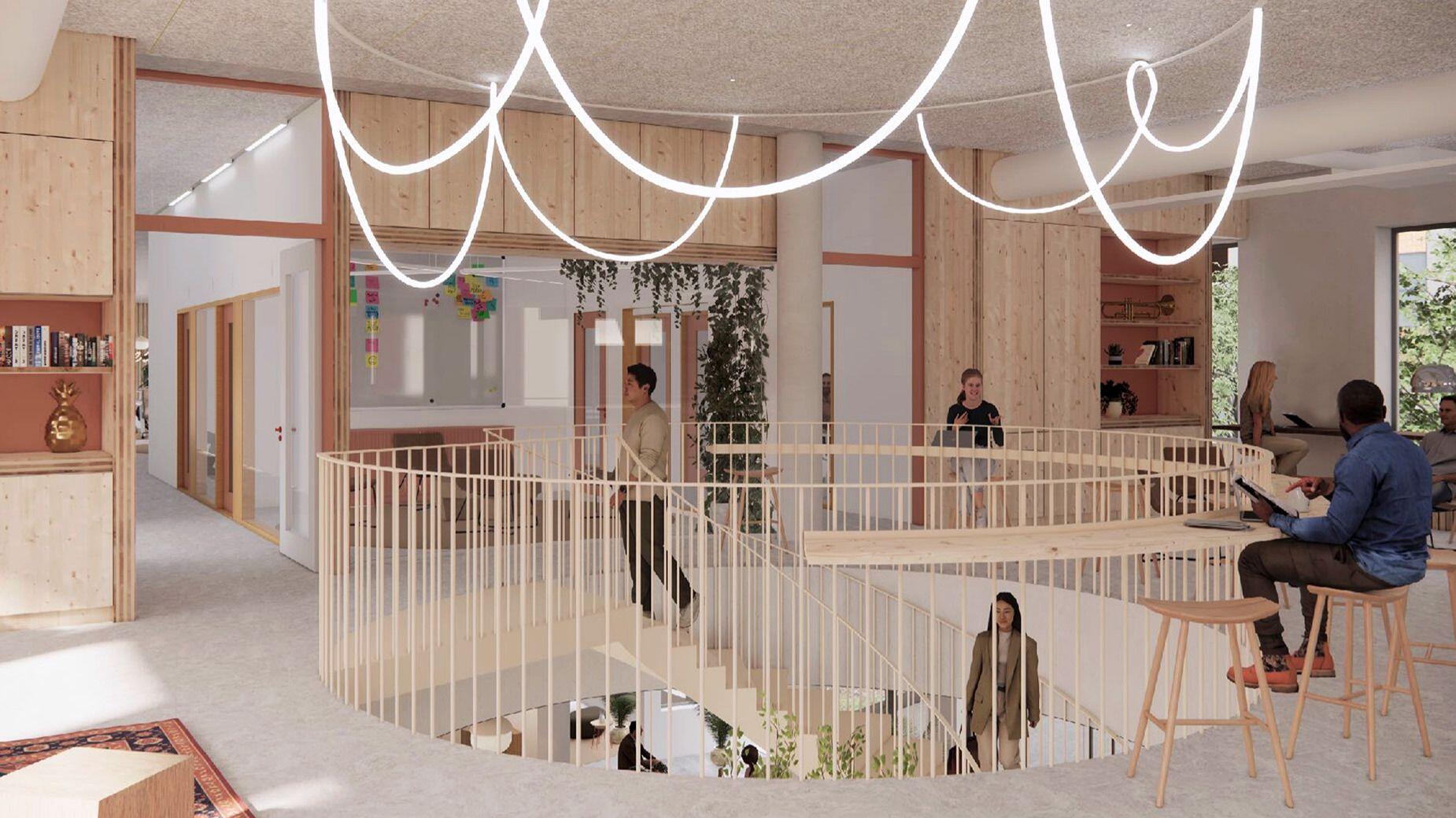 Architect visualizations of how the new DevHub might look like.