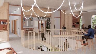 Architect visualizations of how the new DevHub might look like.