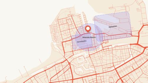 Map of the area where DevHub is situated