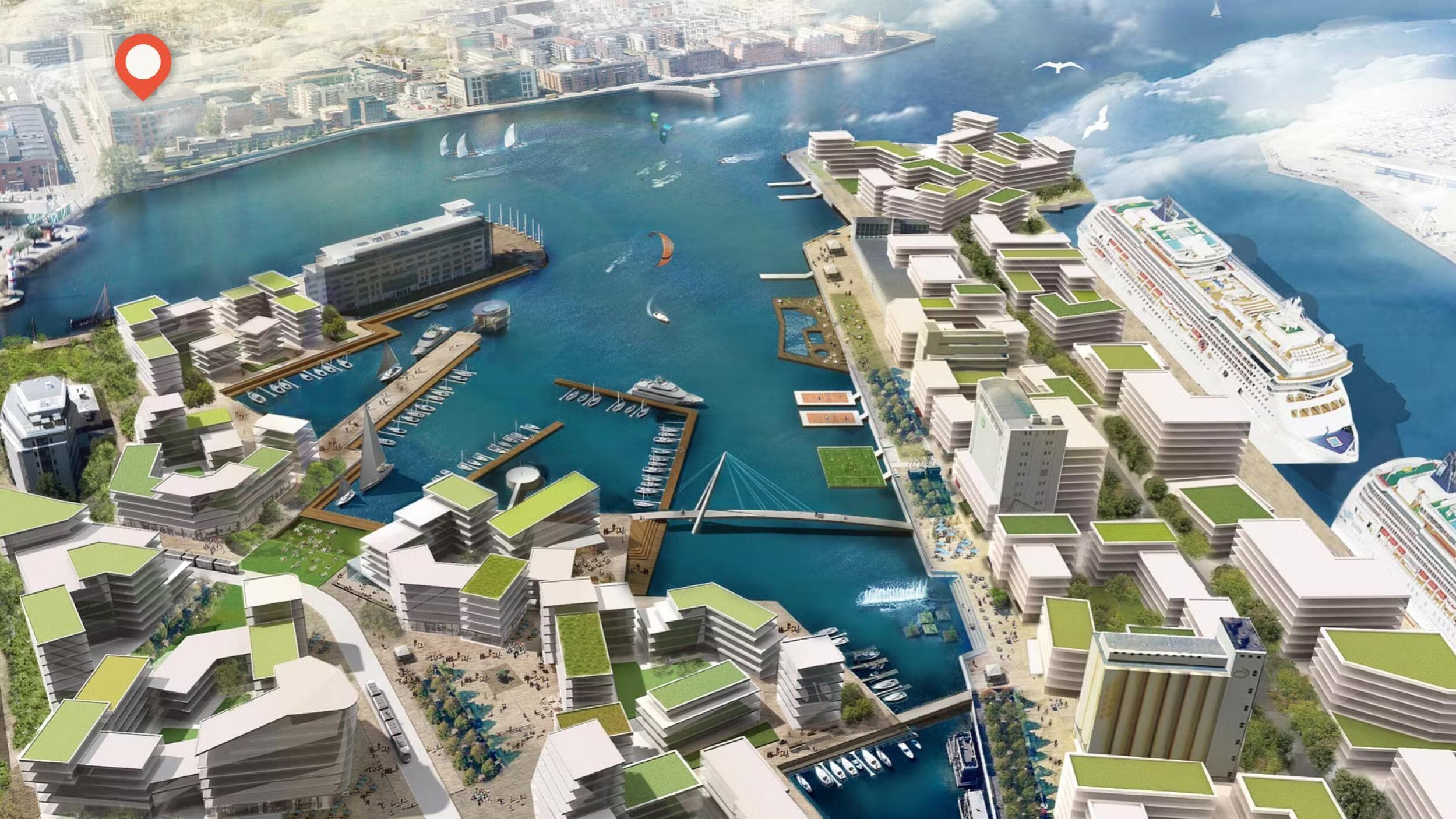 Architect visualization of Nyhamnen